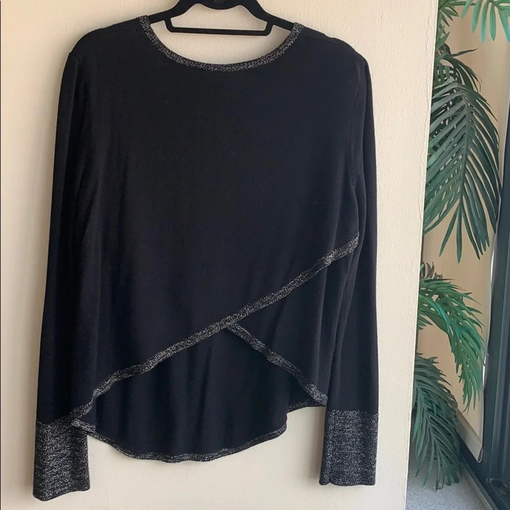 Generation Love black metallic trim sweater